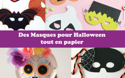 Des masques pour Halloween tout en papier